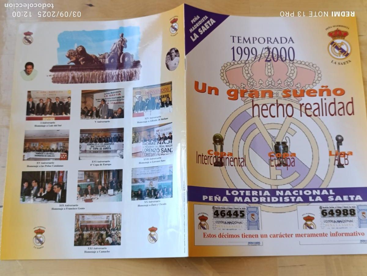 Sammelleidenschaft Sport: Temporada 1999-2000.Pe&ntilde;a Madridista.