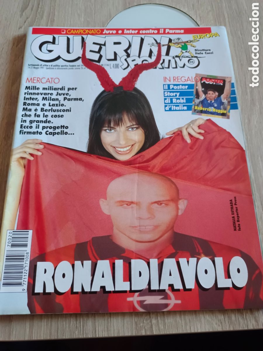 Sports collectibles: REVISTA FUTBOL ITALIA GUERIN SPORTIVO.N&deg;20. 1997. 100 PAGINAS. CON POSTER BAGGIO. EXCELENTE ESTADO