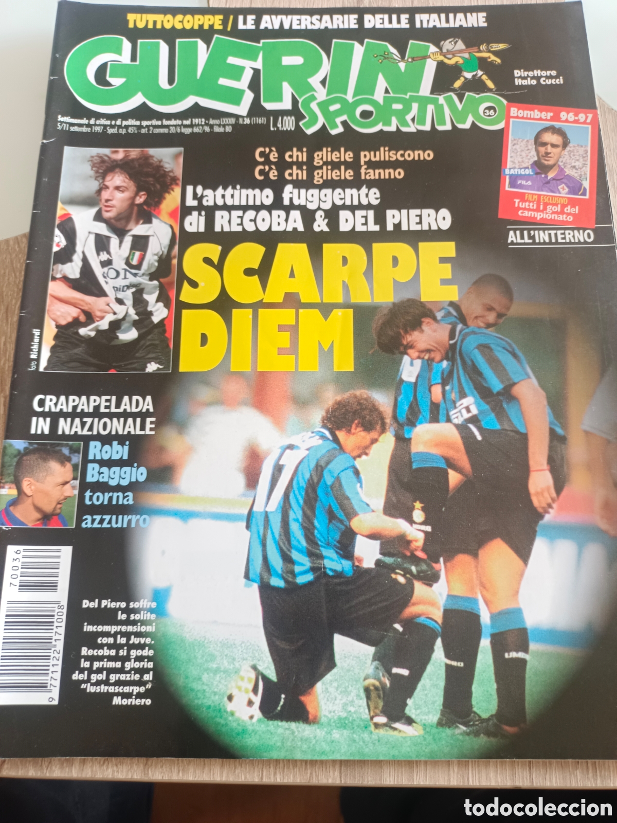 Sports collectibles: REVISTA FUTBOL ITALIA GUERIN SPORTIVO.N&deg;36.1997. 100 PAGINAS. EXCELENTE ESTADO.