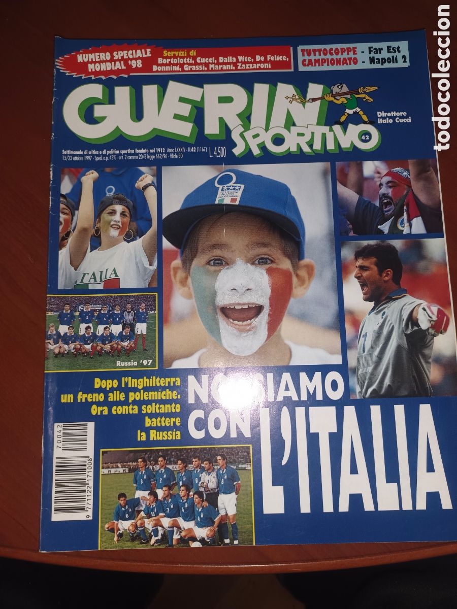 Coleccionismo deportivo: REVISTA FUTBOL ITALIA GUERIN SPORTIVO.N&deg;42 .1997. NUM ESPECIAL MUNDIAL 1998 100 PAG EXCELENTE ESTADO