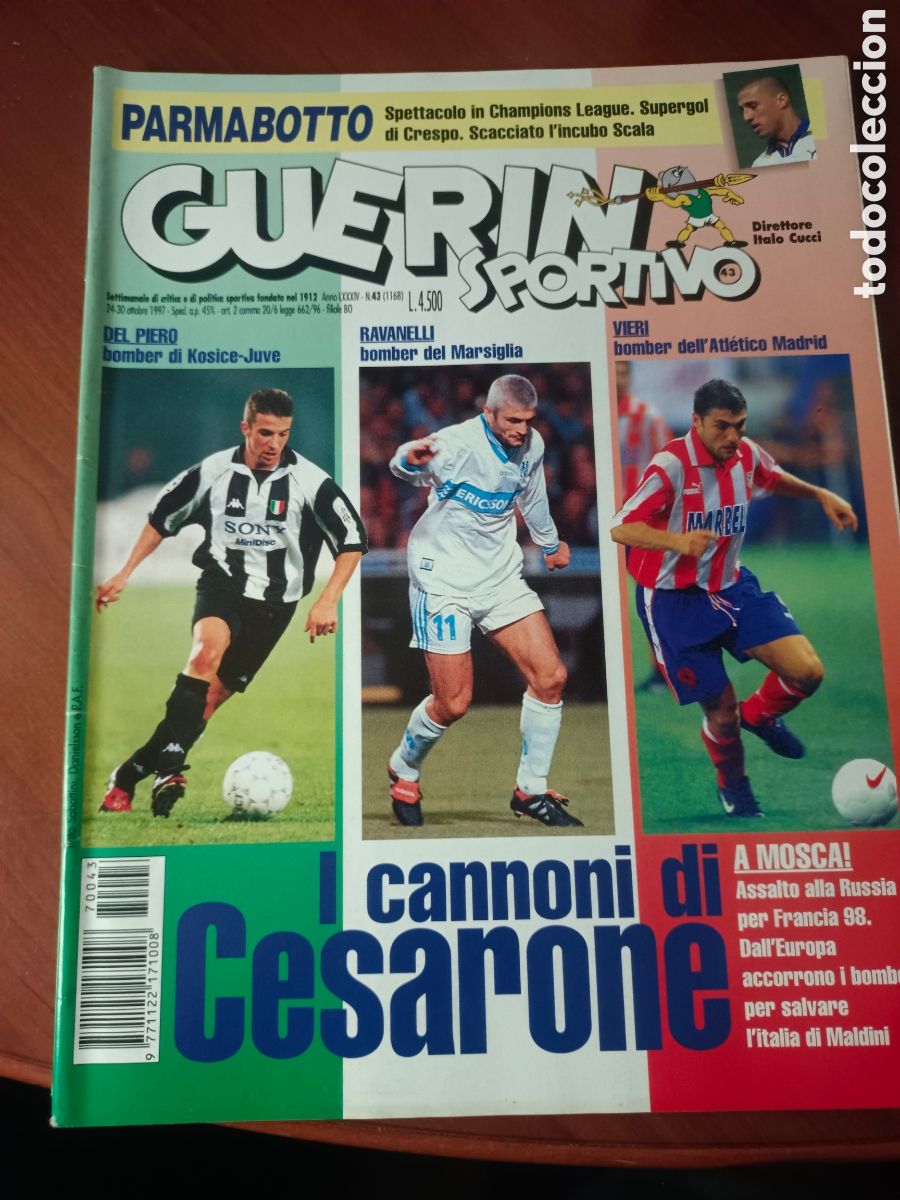 Coleccionismo deportivo: REVISTA FUTBOL ITALIA GUERIN SPORTIVO.N&deg;43 .1997. 100 PAGINAS. EXCELENTE ESTADO
