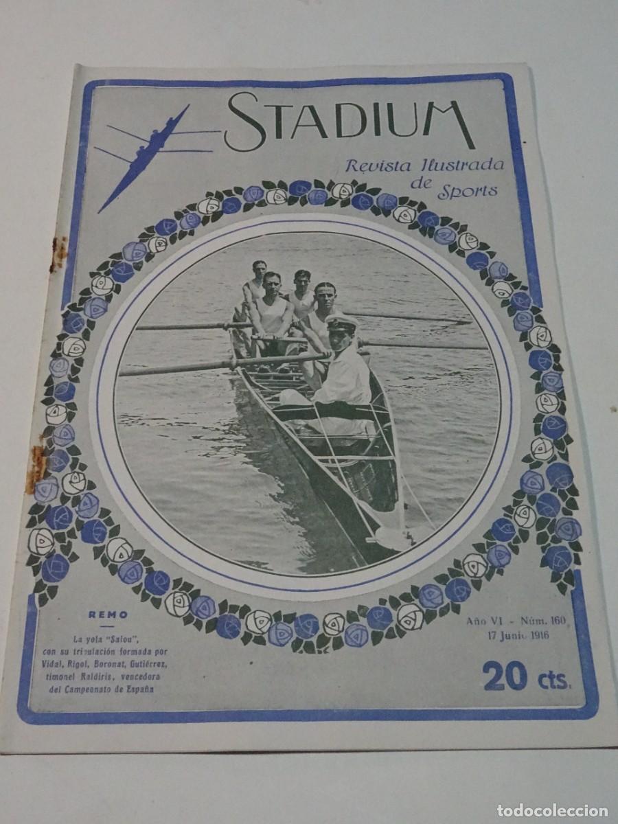Coleccionismo deportivo: Stadium A&ntilde;o VI n.160 Junio 1916 Atletismo Copa Bosch - Banquete Real Moto Club - Ciclismo Copa Caste