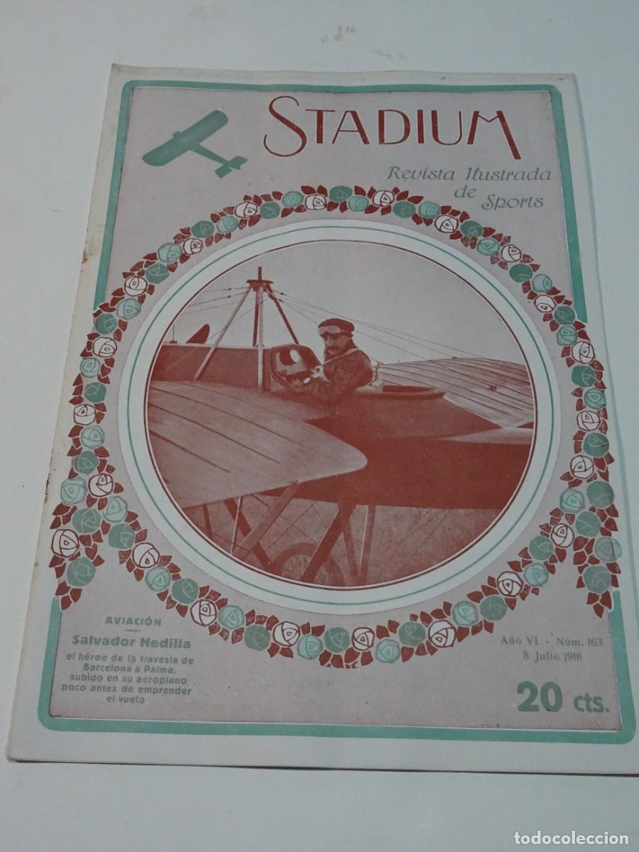 Coleccionismo deportivo: Stadium A&ntilde;o VI n.163 Julio 1916 Aviaci&oacute;n Salvador Hedilla, Vuelta Catalu&ntilde;a Automovil, Ciclismo Laver