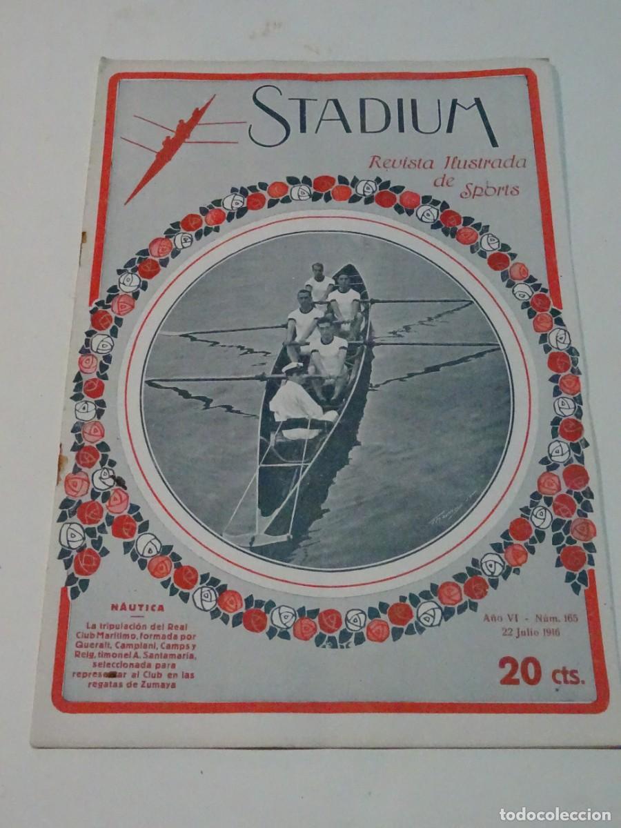 Coleccionismo deportivo: STADIUM A&Ntilde;O VI N.165 JULIO 1916 AUTOMOVILES EN LA HABANA - EL RAID DE AVIACI&Oacute;N MADRID - TARRAGONA