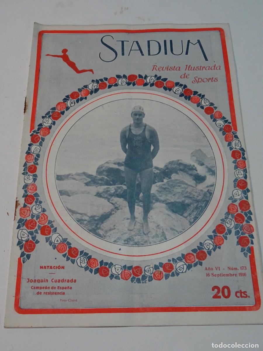 Coleccionismo deportivo: STADIUM A&Ntilde;O VI N.173 SEPTIEMBRE 1916 NATACI&Oacute;N JOAQU&Iacute;N CUADRADA - SAN SEBASTIAN CARRERAS CABALLO
