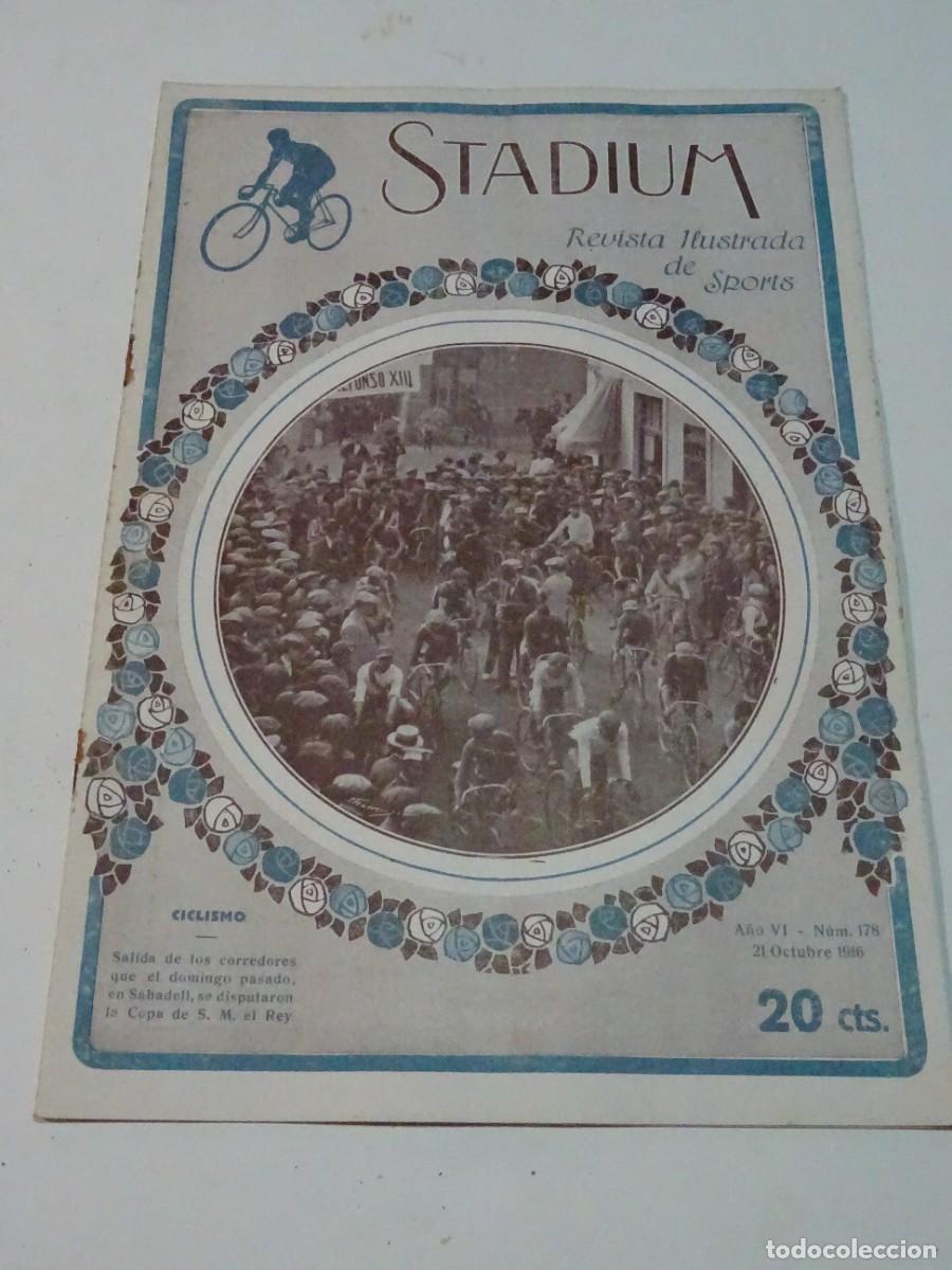 Coleccionismo deportivo: STADIUM A&Ntilde;O VI N.178 OCTUBRE 1916 CICLISMO CAOPA SM EL REY EN SABADELL - FC BARCELONA / TARRASA