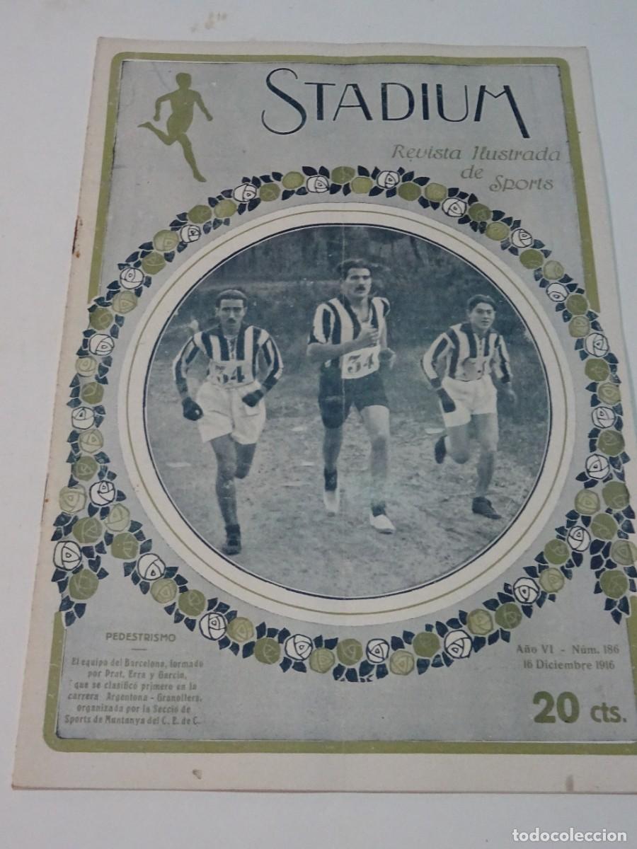 Coleccionismo deportivo: STADIUM A&Ntilde;O VI N.186 DICIEMBRE 1916 CINEG&Eacute;TICA CACERIAS REGIAS - F&Uacute;TBOL CORU&Ntilde;A / FC BARCELONA