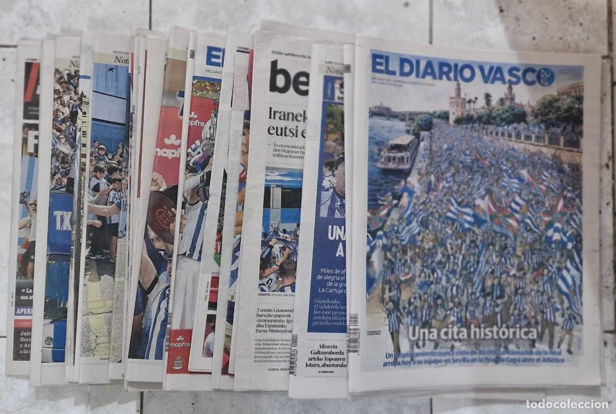 Coleccionismo deportivo: Real Sociedad Campe&oacute;n de Copa 2026 25 diarios distintos edici&oacute;n Pa&iacute;s Vasco y Gipuzkoa.