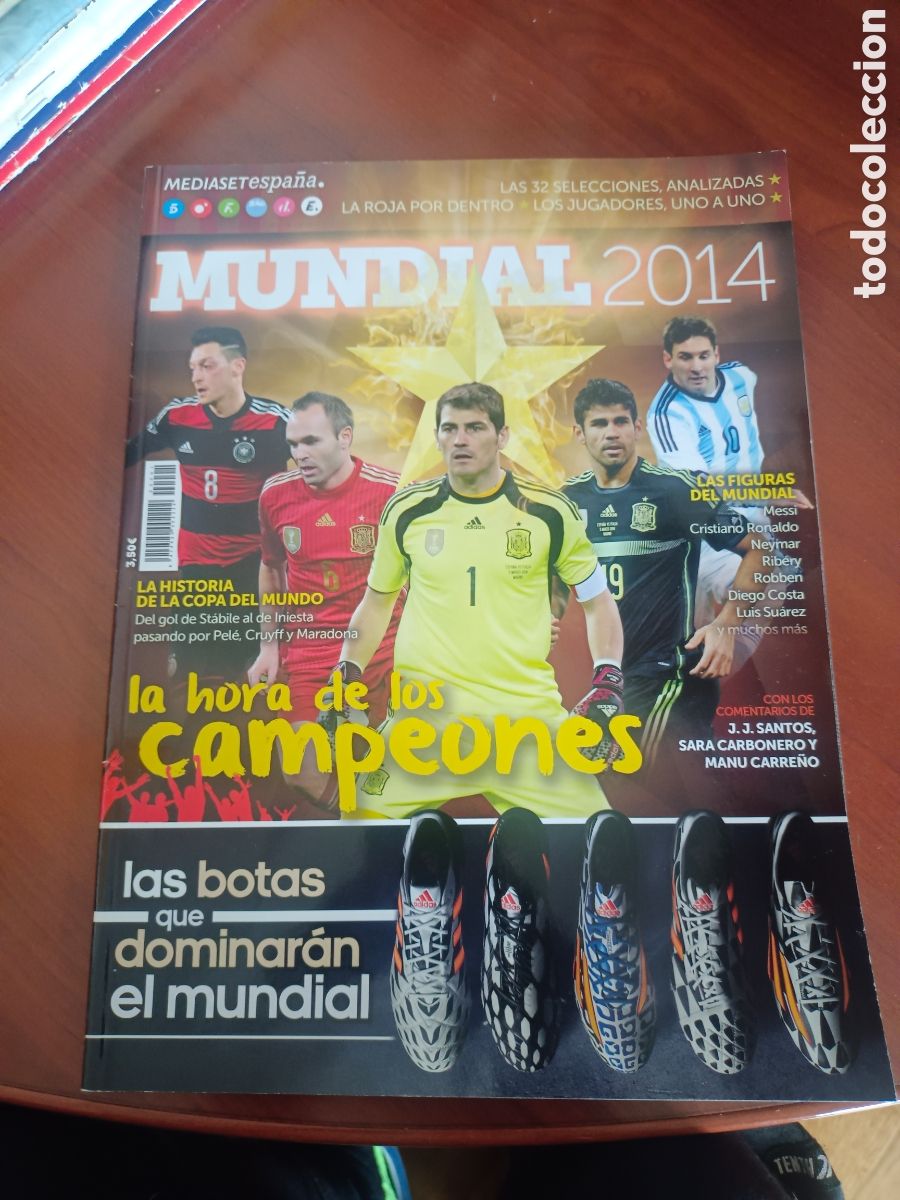 Sports collectibles: EXTRA MUNDIAL BRASIL 2014 MEDIASET. 130 P&Aacute;GINAS.EXCELENTE ESTADO