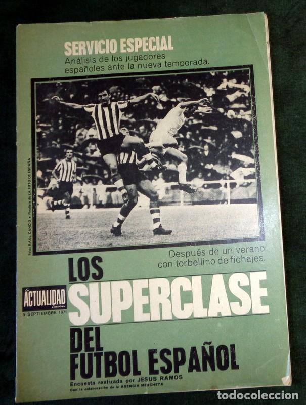 Colecionismo desportivo: REVISTA ANTIGUA 1971. SUPERCLASE F&Uacute;TBOL ESPA&Ntilde;OL. VIOLETA REAL ZARAGOZA QUINI IRIBAR SANTILLANA