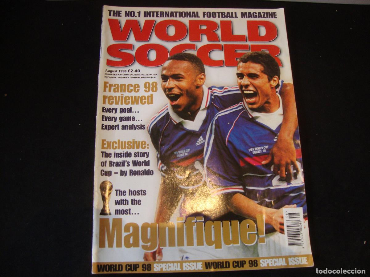 Coleccionismo deportivo: REVISTA WORLD SOCCER FUTBOL AUGUST 1998 INGLES