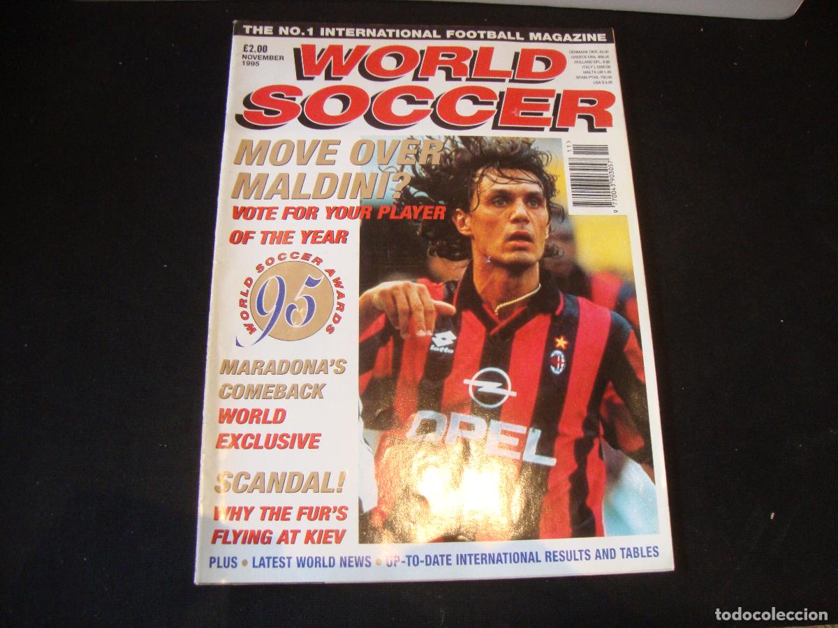 Collezionismo sportivo: REVISTA WORLD SOCCER FUTBOL NOVEMBER 1995 INGLES