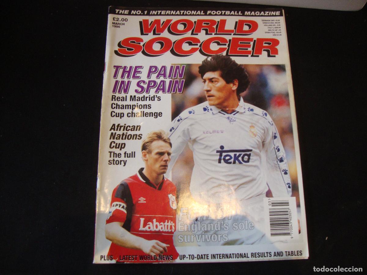 Collezionismo sportivo: REVISTA WORLD SOCCER FUTBOL MARCH 1996 INGLES