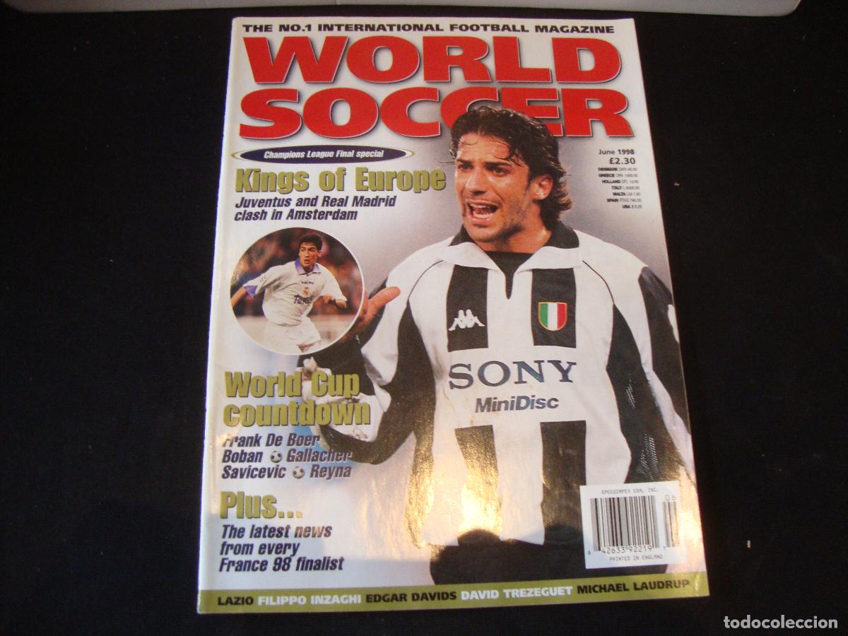 Collezionismo sportivo: REVISTA WORLD SOCCER FUTBOL JUNE 1998 INGLES