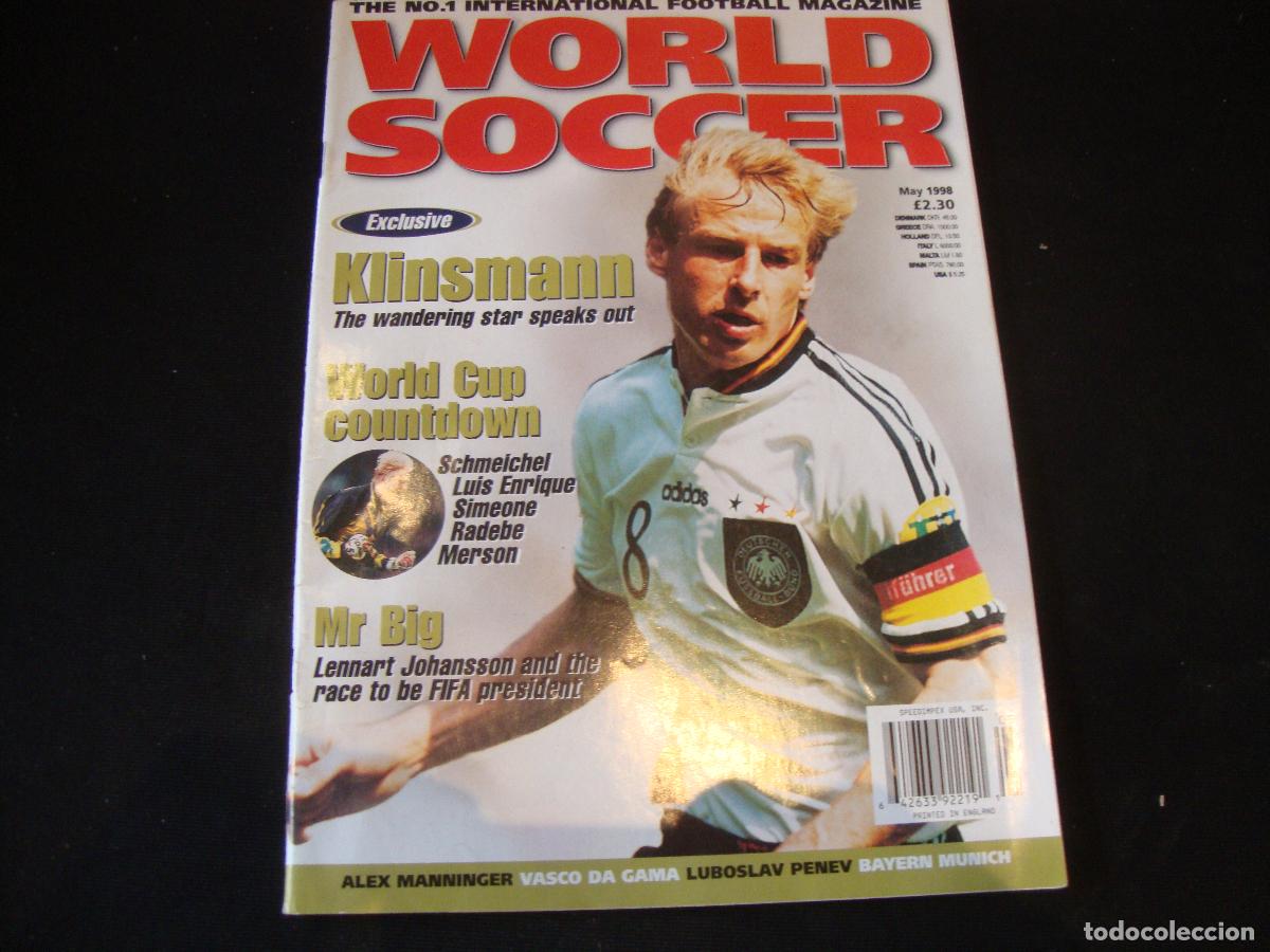 Collezionismo sportivo: REVISTA WORLD SOCCER FUTBOL MAY 1998 INGLES