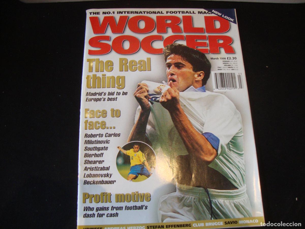 Collezionismo sportivo: REVISTA WORLD SOCCER FUTBOL MARCH 1998 INGLES