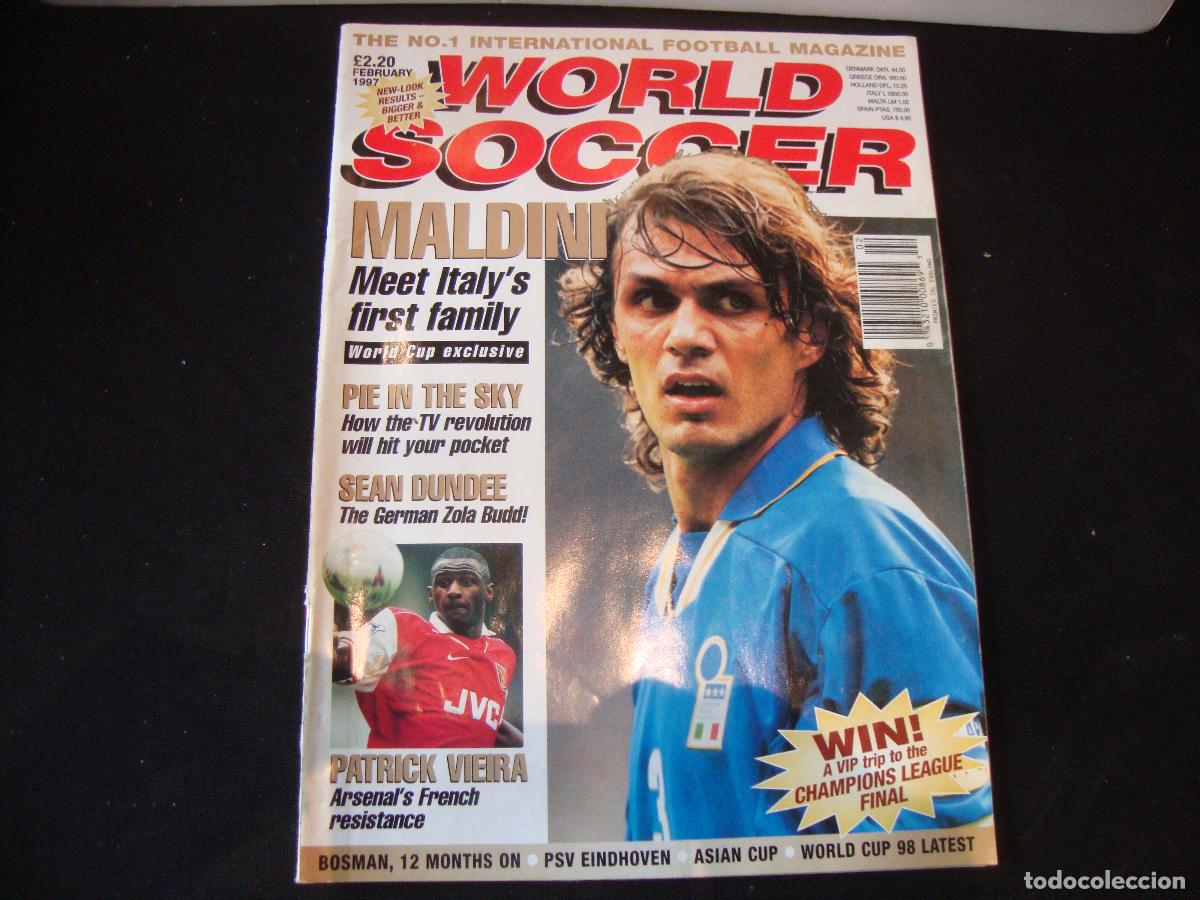 Coleccionismo deportivo: REVISTA WORLD SOCCER FUTBOL FEBRUARY 1997 INGLES