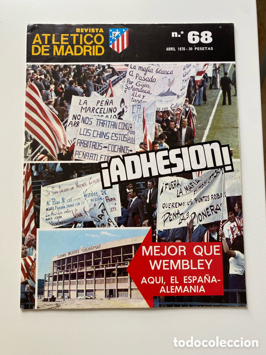 Coleccionismo deportivo: Revista Atl&eacute;tico de Madrid n.&ordm; 68 - Abril 1976 - Especial &rdquo;Mejor que Wembley&rdquo; / Marisa Medina