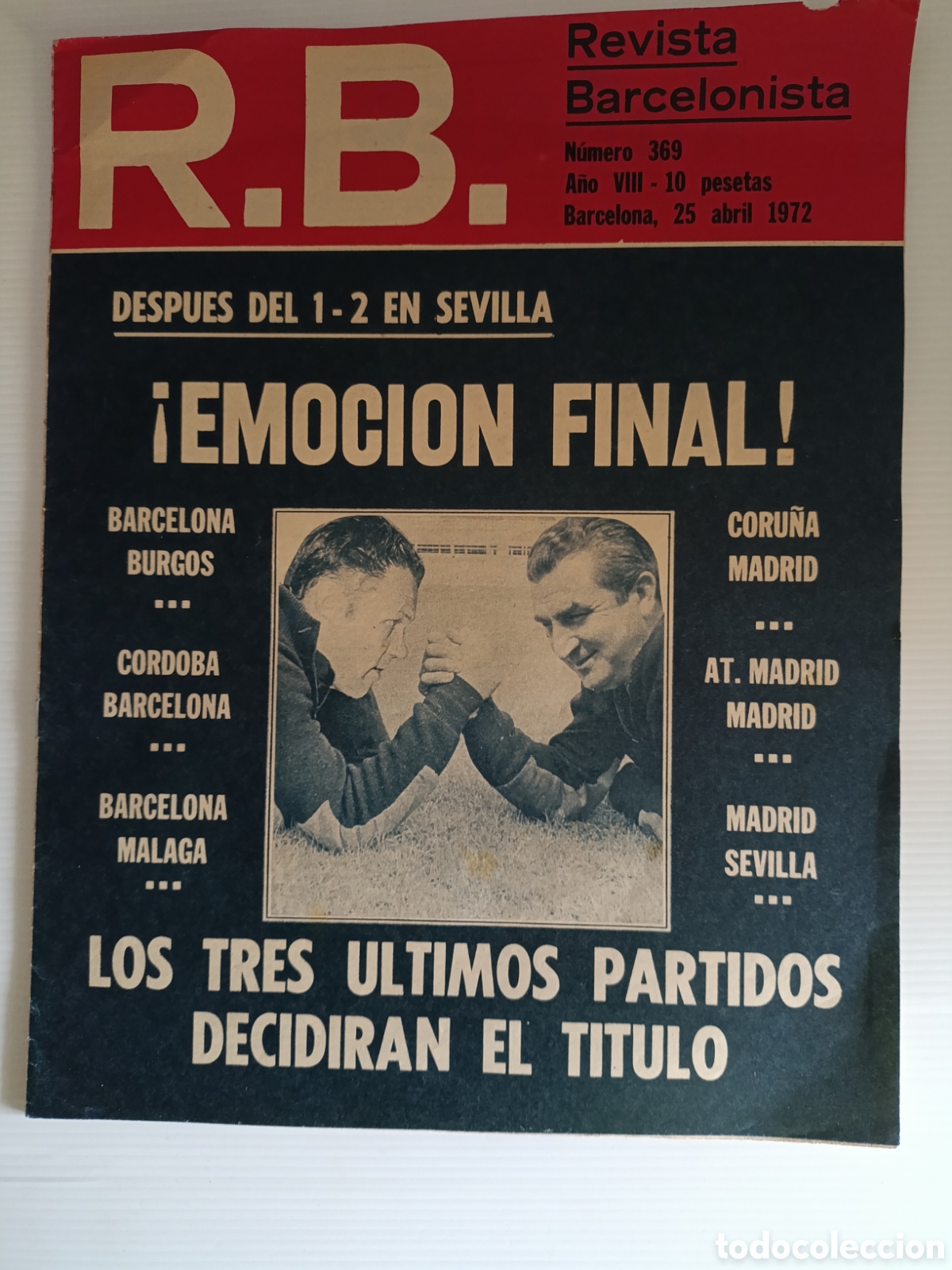 Coleccionismo deportivo: Revista Barcelonista N&uacute;m 369