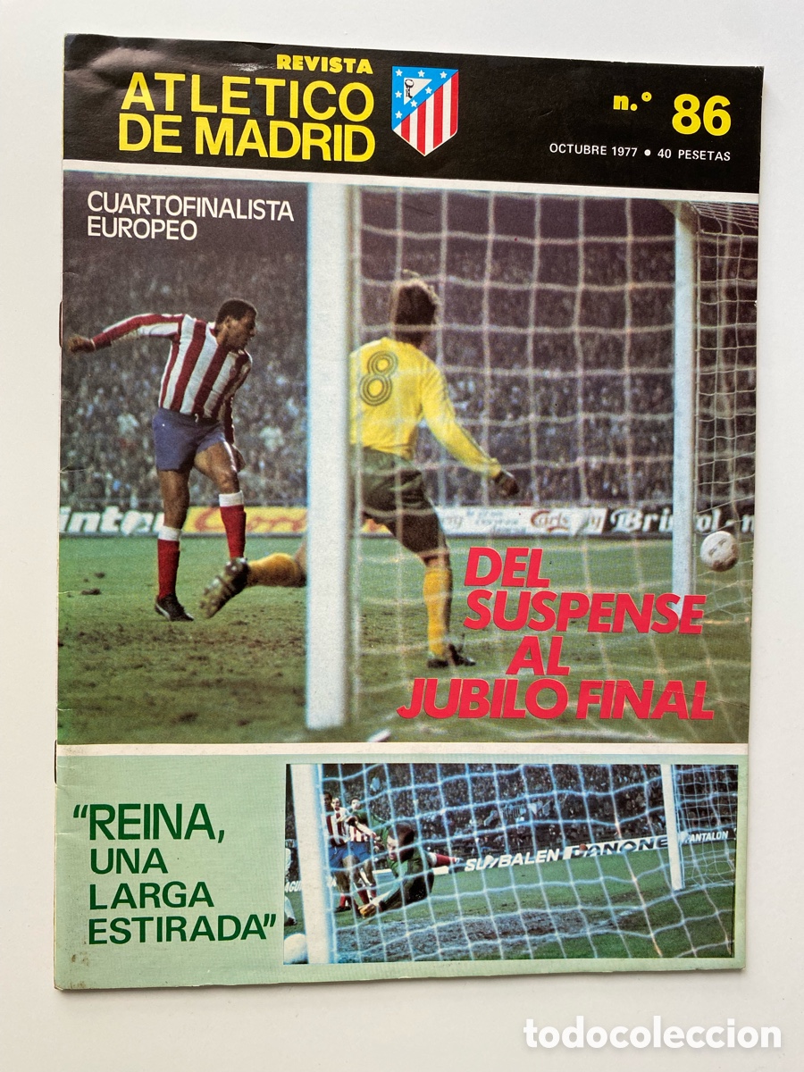 Colecionismo desportivo: Revista Atl&eacute;tico de Madrid - N&ordm; 86 - Octubre 1977 - Especial Copa de Europa