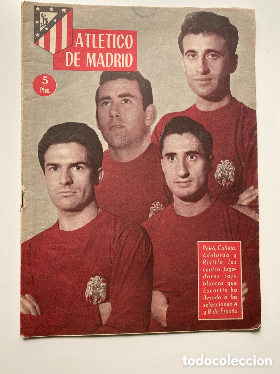 Collezionismo sportivo: 1961. Revista Atl&eacute;tico de Madrid N17. Obras Estadio Manzanares. Peir&oacute;, Adelardo.