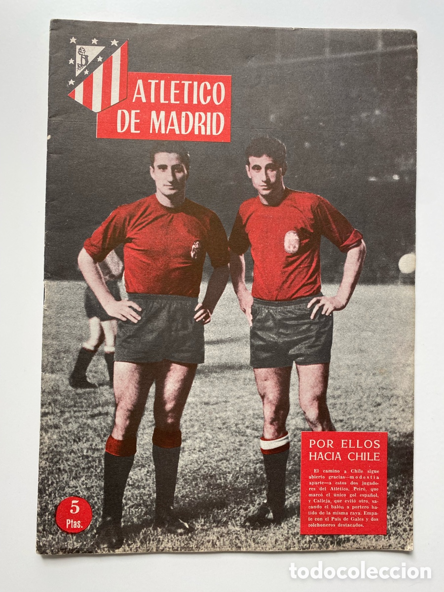 Sports collectibles: Revista Oficial Club Atl&eacute;tico de Madrid. N&ordm; 19 - Junio 1961. Construcci&oacute;n Estadio Manzanares