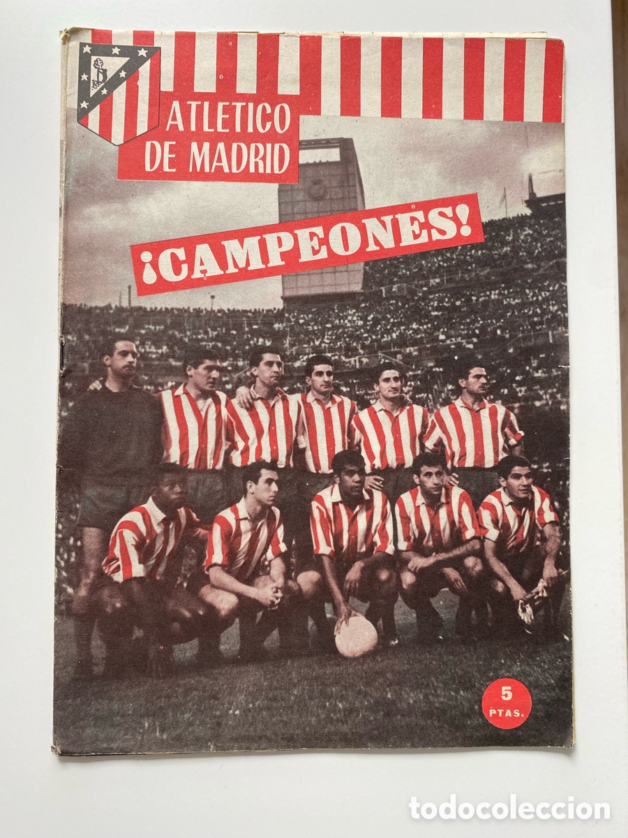 Sports collectibles: Revista Oficial Club Atl&eacute;tico de Madrid. N&ordm; 20 - Julio 1961. Especial Campeones de Copa.