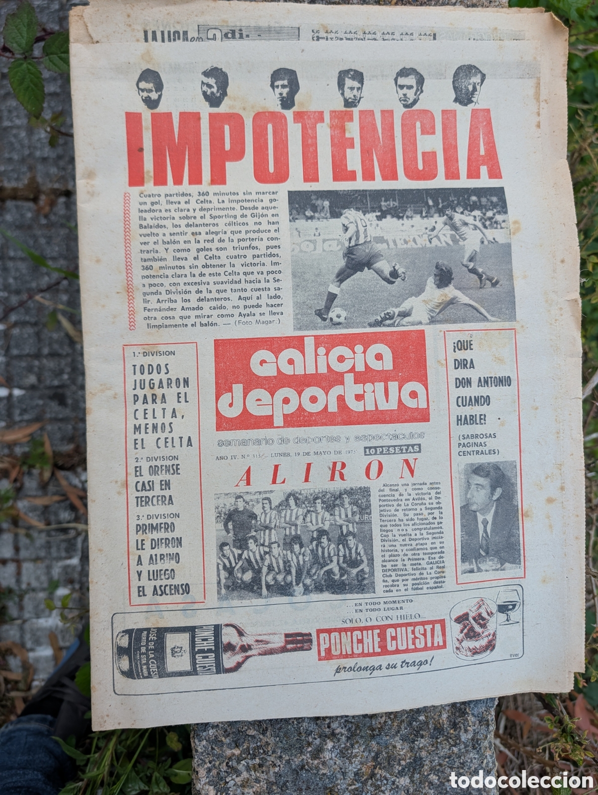 Sammelleidenschaft Sport: Semanario Galicia Deportiva 1975 - Ascenso del Depor a 2&ordf; y Crisis del Celta (Bala&iacute;dos)
