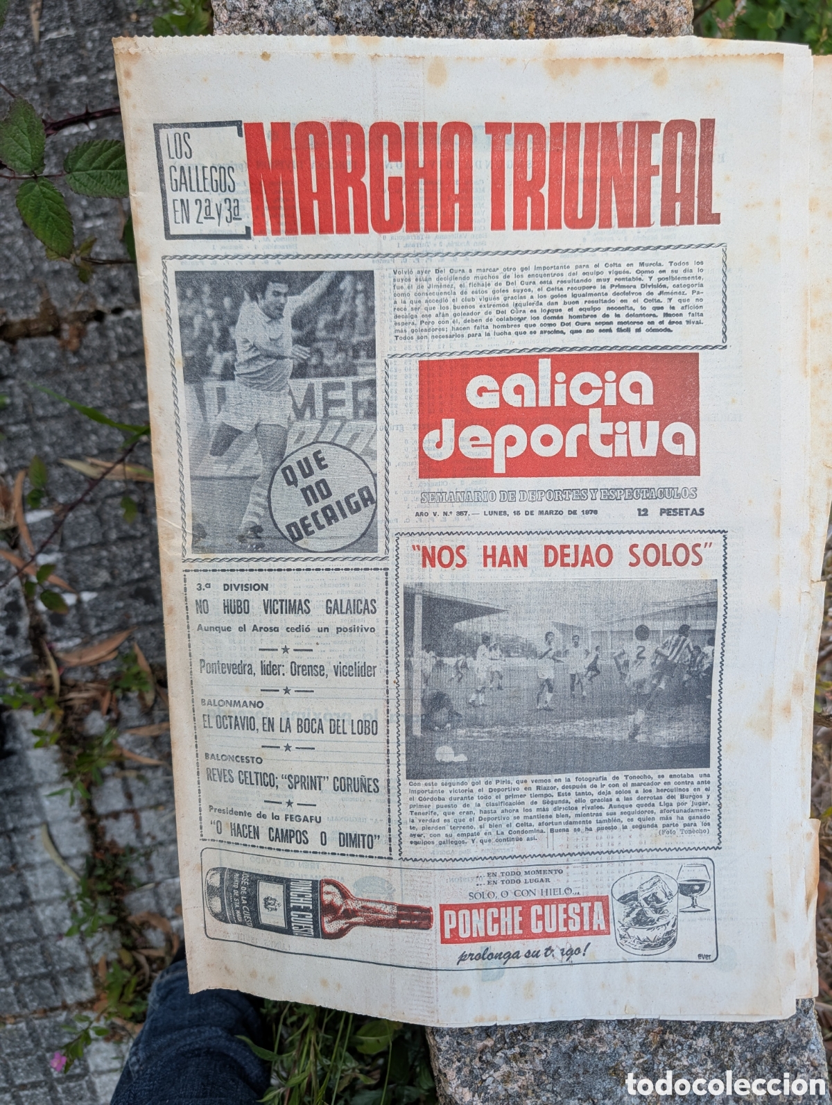 Coleccionismo deportivo: T&iacute;tulo Sugerido Semanario Galicia Deportiva Mayo 1975 - Agon&iacute;a del Celta, Magar y Ascensos Gallegos