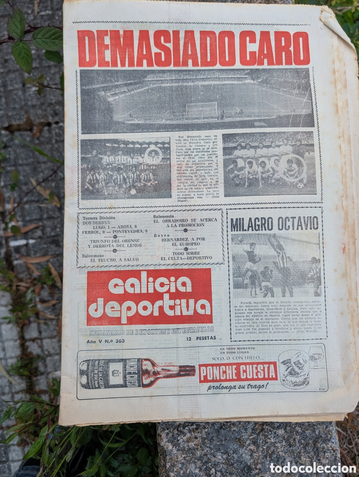Coleccionismo deportivo: Lote 2 Revistas Galicia Deportiva (1974) - Celta de Vigo, Automovilismo y Baloncesto Femenino