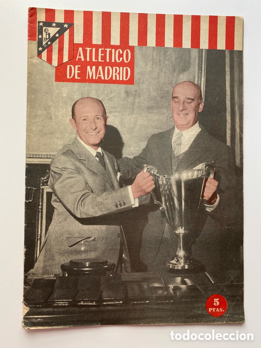 Sports collectibles: Atl&eacute;tico de Madrid. Bolet&iacute;n informativo n&ordm; 37. Diciembre 1962. Campeones Recopa
