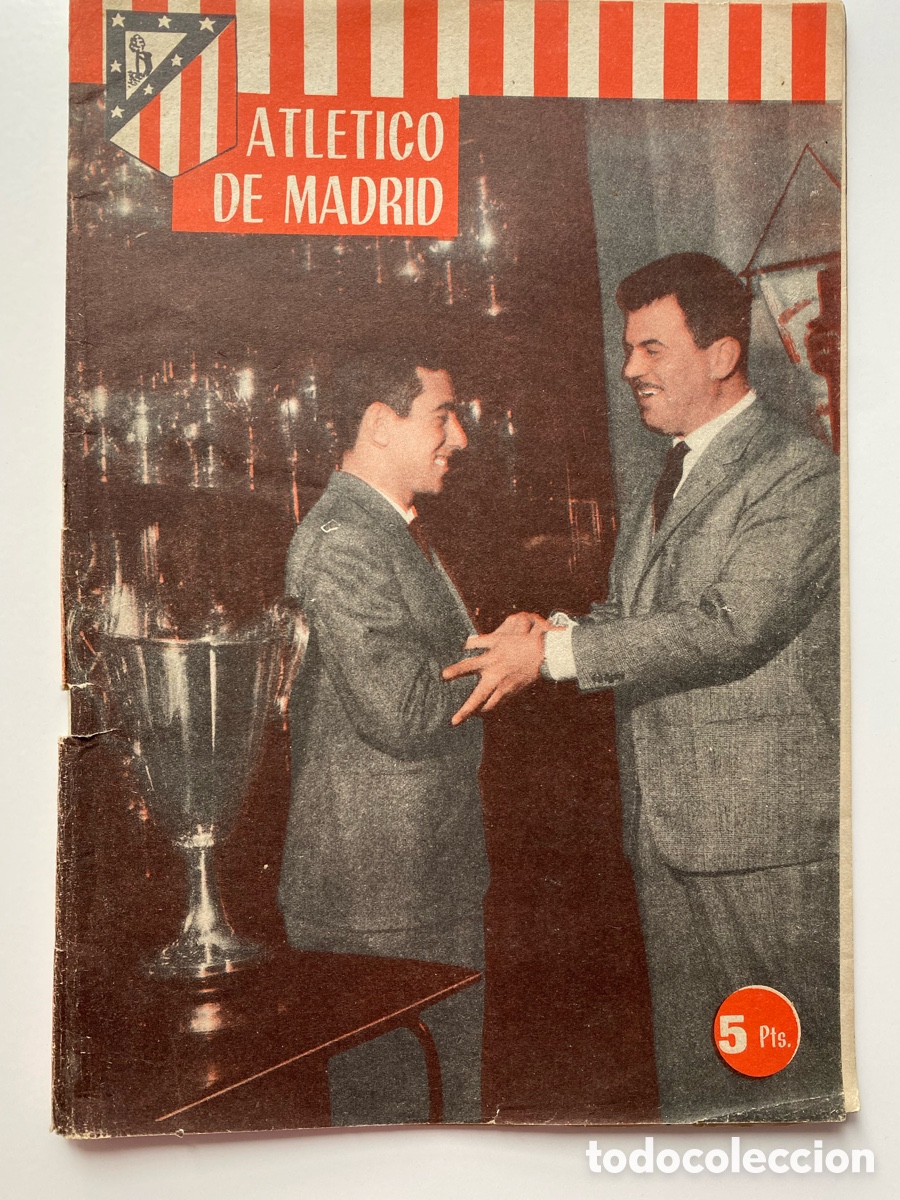 Coleccionismo deportivo: Revista Atl&eacute;tico de Madrid - N.&ordm; 38 - Enero 1963 - Especial Adelardo Trofeo Arabolaza