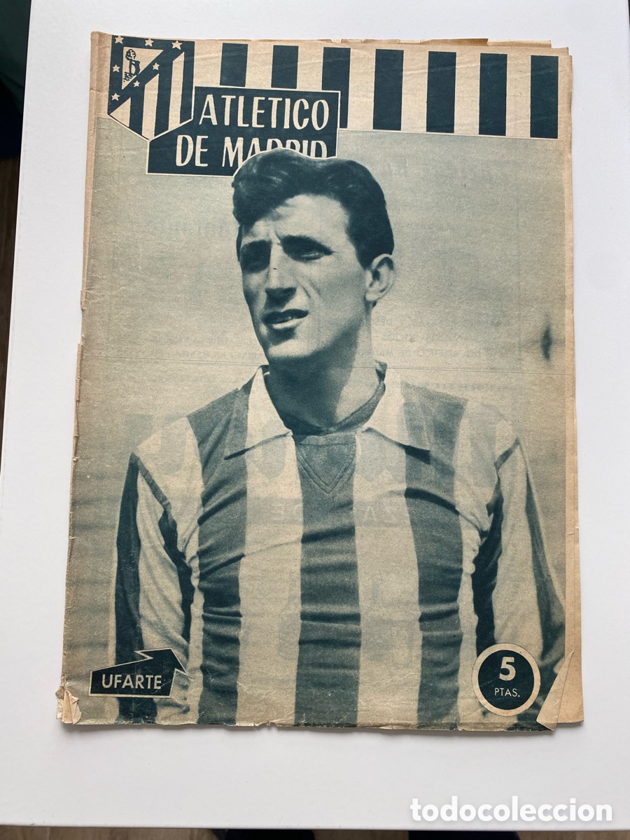 Coleccionismo deportivo: Revista Atl&eacute;tico de Madrid - N.&ordm; 54 - Julio/Agosto 1964 - Especial Ufarte y Final de Copa