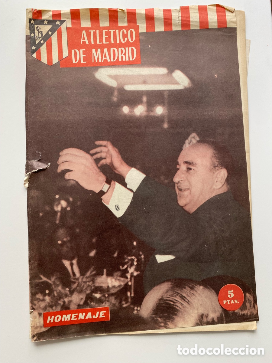Collezionismo sportivo: Revista Atl&eacute;tico de Madrid - Homenaje a Vicente Calder&oacute;n - N&ordm; 63 - Mayo 1965
