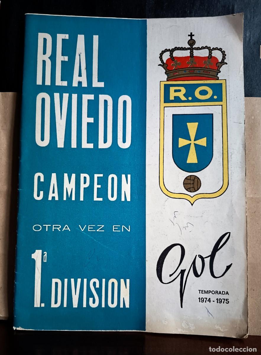 Coleccionismo deportivo: Revista GOL 1974-75 REAL OVIEDO CAMPE&Oacute;N, otra vez en 1&ordf; DIVISI&Oacute;N