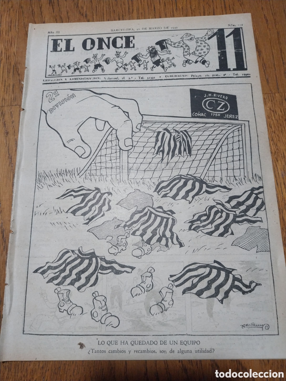 Coleccionismo deportivo: EL ONCE 1947 CASTELLON 4 BARCELONA 1 . ESPA&Ntilde;OL 1 VALENCIA 2. ESTACION DE PICAMOIXONS VI&Ntilde;ETA