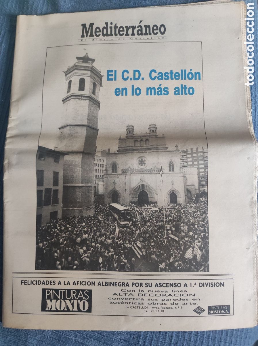 Coleccionismo deportivo: Peri&oacute;dico especial futbol ascenso a primera divisi&oacute;n C.D Castell&oacute;n a&ntilde;o 1989