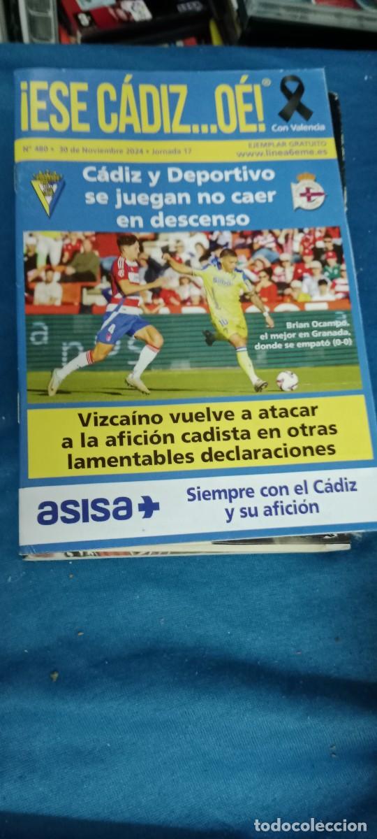 Collectionnisme sportif: ESE CAI OE CADIZ FUTBOL DEPORTIVO DE LA CORU&Ntilde;A REVISTA GG-BTJ