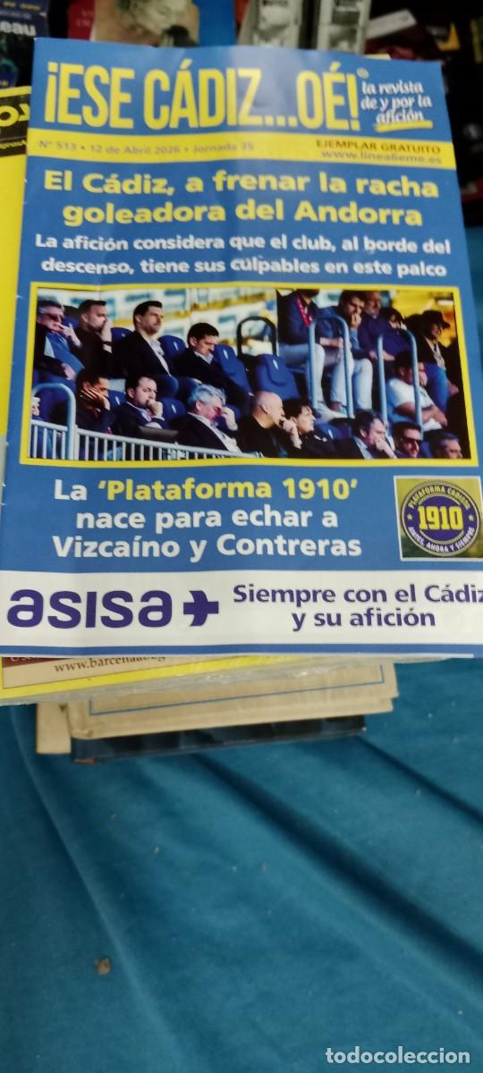 Sports collectibles: REVISTA DE FUTBOL ESE CAI OE CADIZ ANDORRA GG-EX