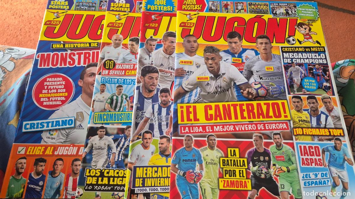 Collezionismo sportivo: LOTE REVISTAS JUGON N&ordm; 122, 123, 124, 125. SOLO REVISTA DEL A&Ntilde;O 2017 CON LOS POSTERS