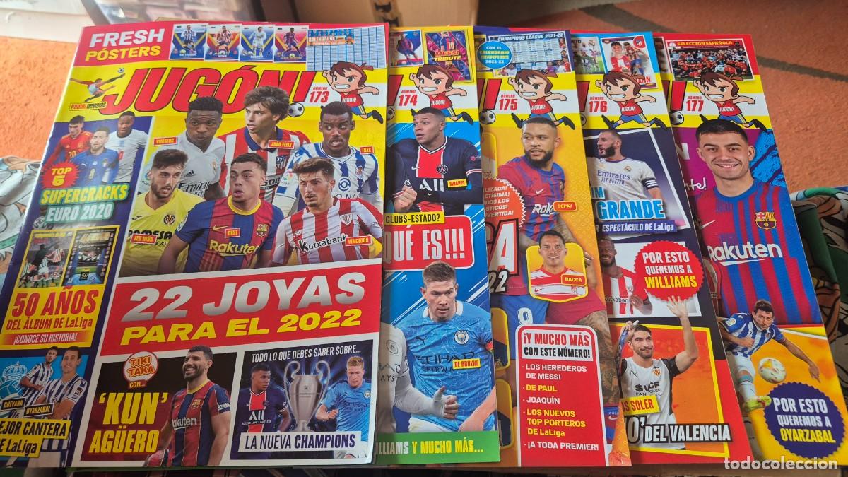 Sports collectibles: LOTE DE 5 REVISTAS JUGON N&ordm; 173, 174, 175, 176, 177. SOLO REVISTA CON LOS POSTERS