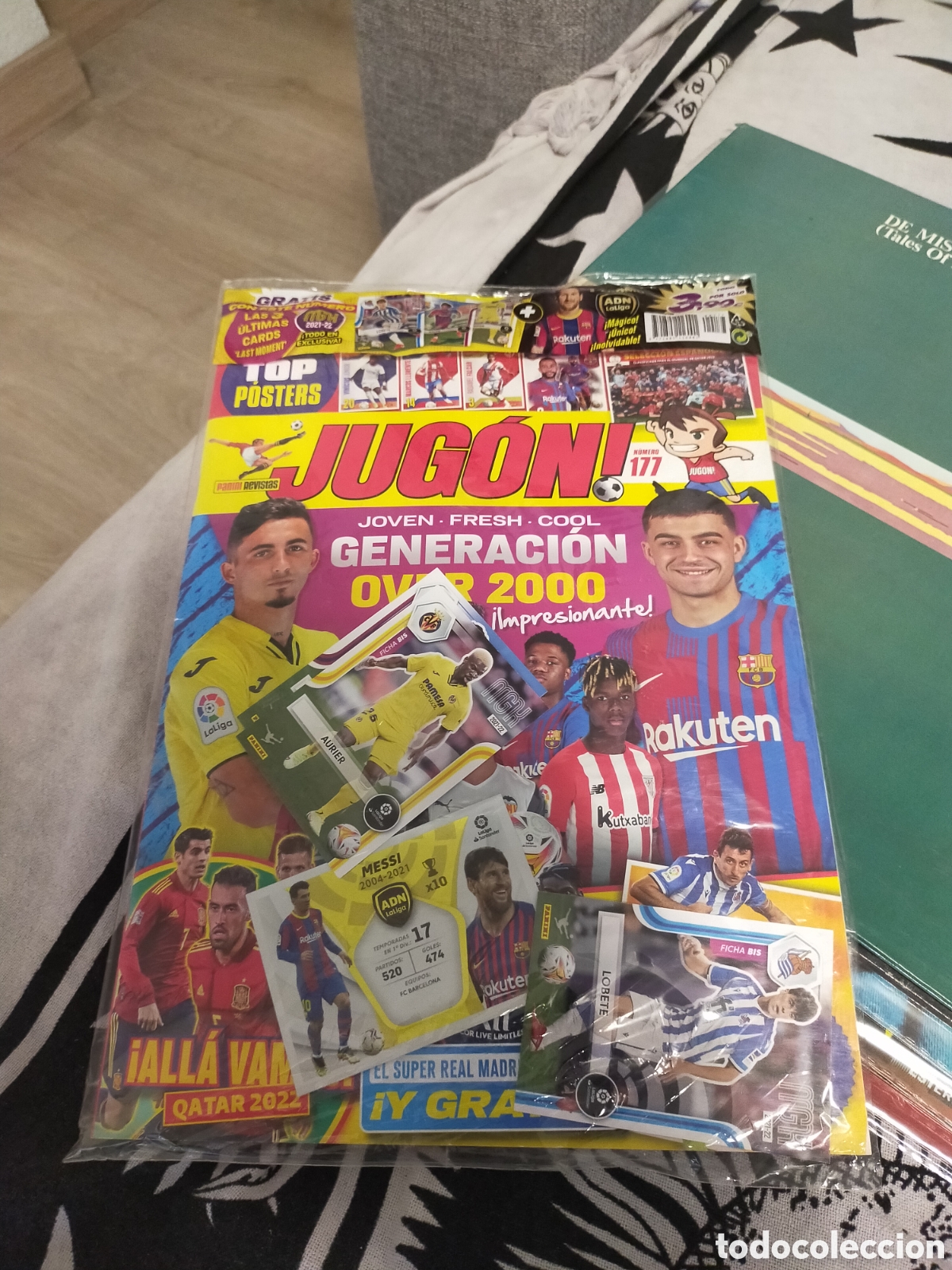 Collezionismo sportivo: Revista jug&oacute;n 177 precintada cromo Messi