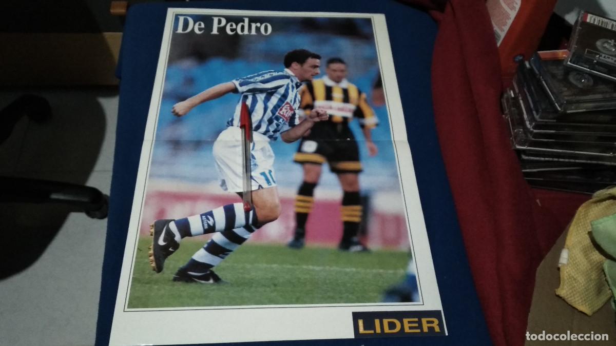Coleccionismo deportivo: POSTER JAVIER DE PEDRO - REAL SOCIEDAD - LIDER