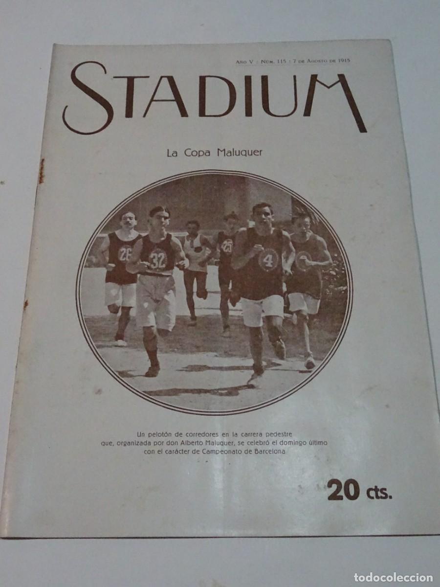 Coleccionismo deportivo: STADIUM A&Ntilde;O V N.115 AGOST 1915 COPA MALUQUER ATLETISMO / BOXEO FRANK CROZIER Y FRANK HOCHE