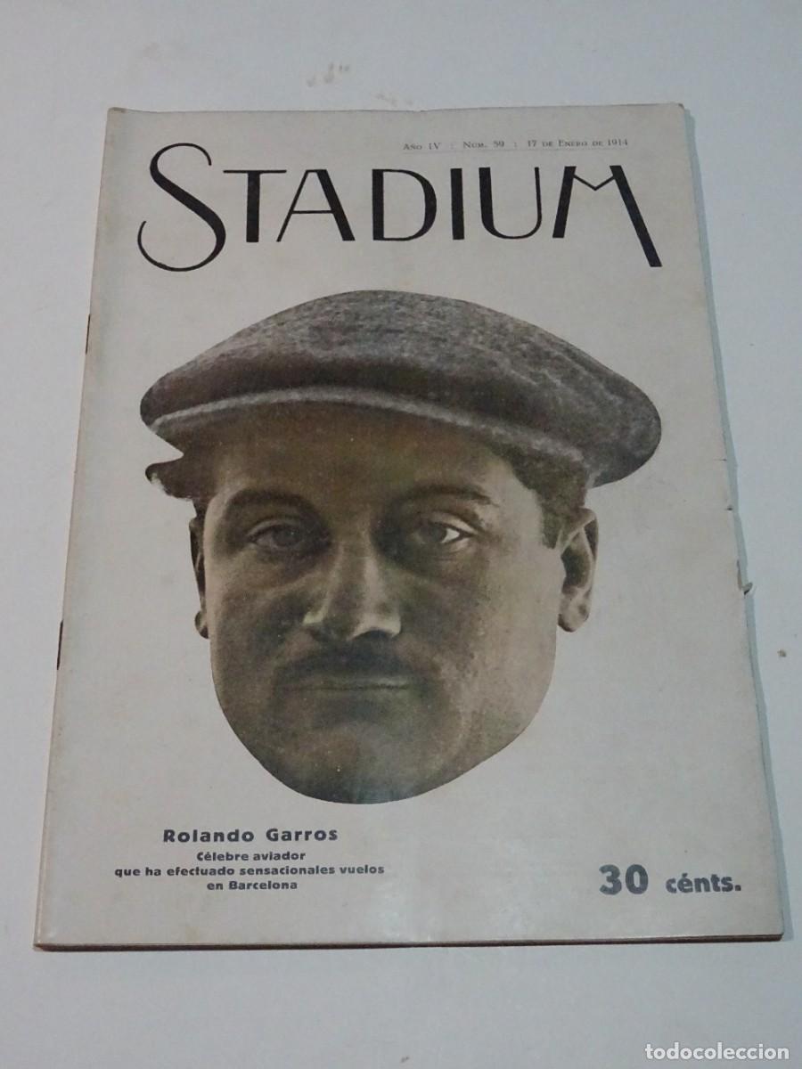 Coleccionismo deportivo: STADIUM A&Ntilde;O VII N.59 SEPTIEMBRE 1914 ROLAND GARROS AVIADOR EN BARCELONA / STADE HELVETIQUE - ESPA&Ntilde;A