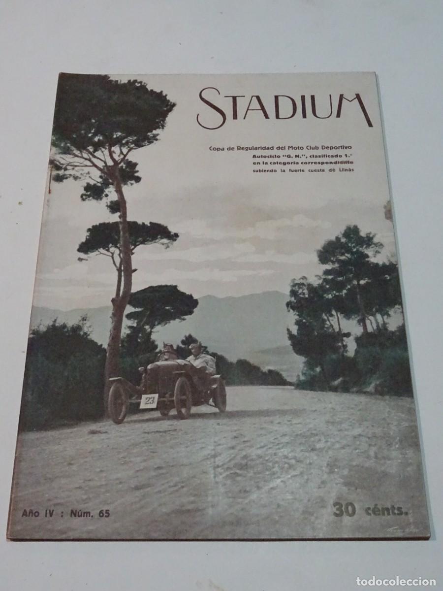 Coleccionismo deportivo: STADIUM A&Ntilde;O VII N.65 ABRIL 1914 F&Uacute;TBOL FEDERACION CATALANA / MOTO CLUB / LEOPOLDO FREGOLI