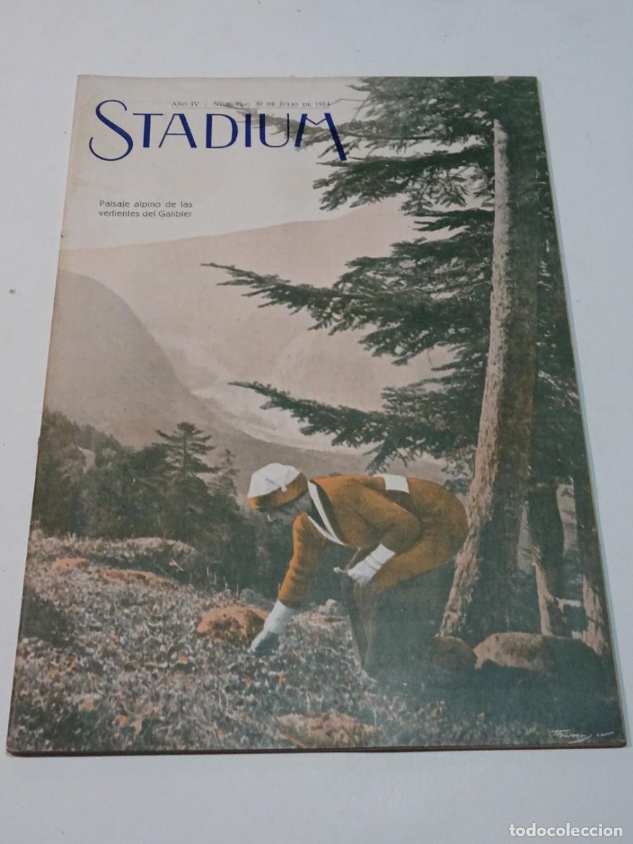 Coleccionismo deportivo: STADIUM A&Ntilde;O IV N.71 JULIO 1914 CICLISTAS EN TORTOSA / AUTOMOVILISMO LYON A TUR&Iacute;N