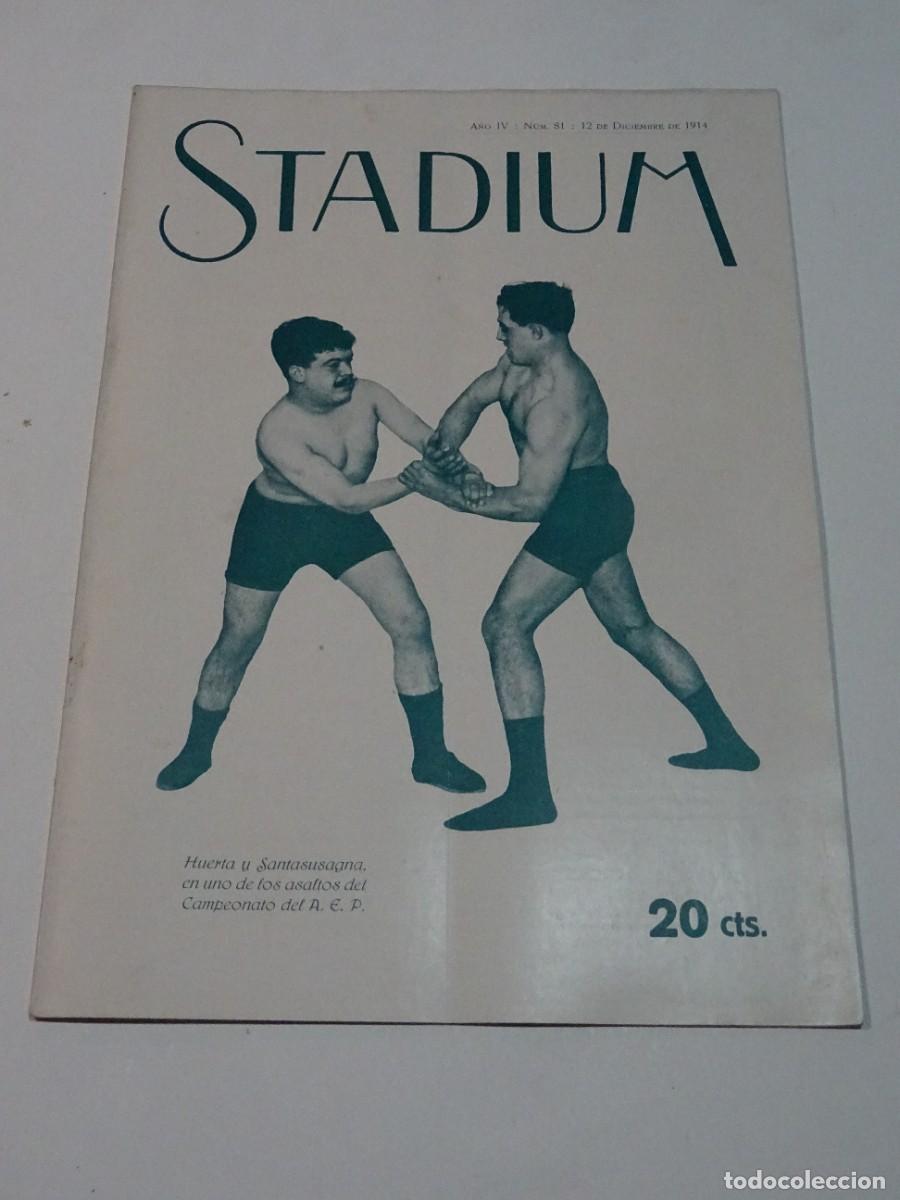 Coleccionismo deportivo: STADIUM A&Ntilde;O IV N.81 DICIEMBRE 1914 LUCHA HUERTA - SANTASUSAGNA / FC BARCELONA - RCD ESPA&Ntilde;OL