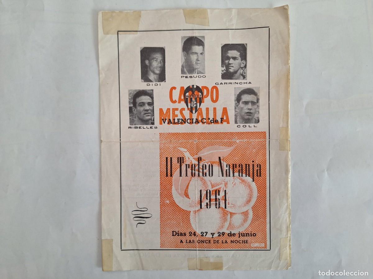 Coleccionismo deportivo: ANTIGUO PROGRAMA II TROFEO NARANJA A&Ntilde;O 1961 VALENCIA CLUB FUTBOL BOTAFOGO BARCELONA RV