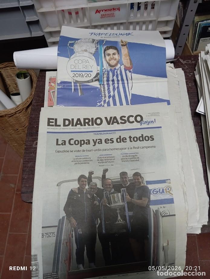 Coleccionismo deportivo: DIARIO VASCO 05-04-2021 / REAL SOCIEDAD DE FUTBOL / LA COPA YA ES DE TODOS /CON SUPLEMENTO